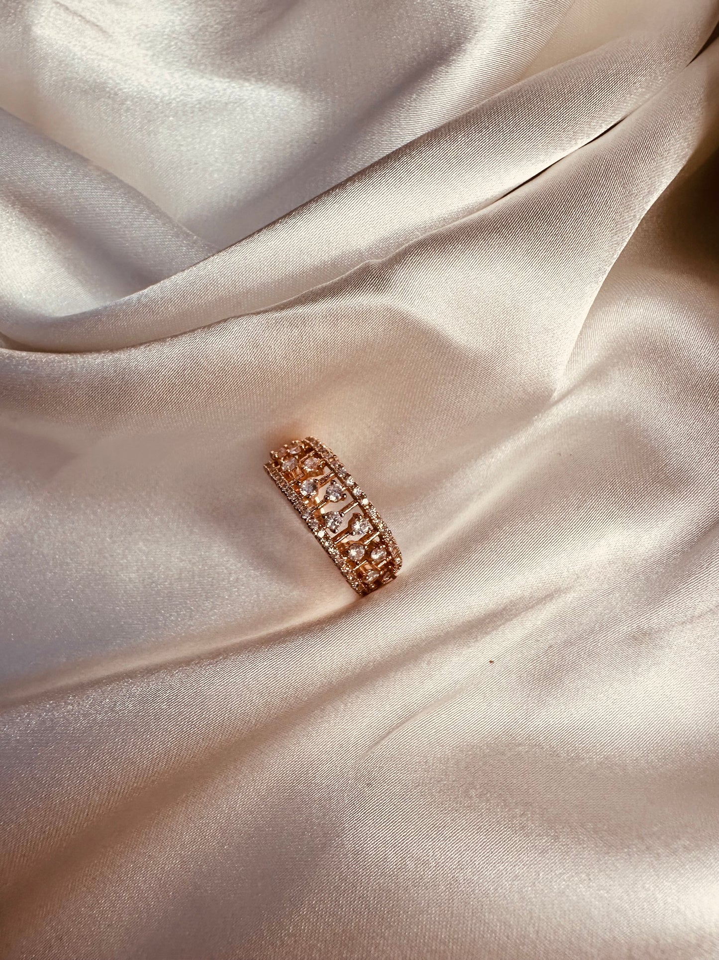 Stylish AD studded adjustable ring for western and ethnic outfits β HeyBae