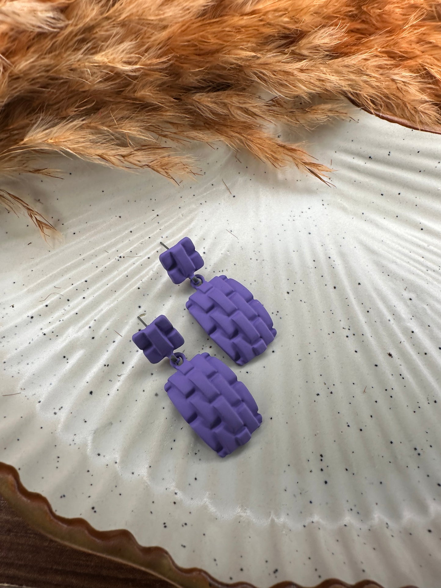 HeyBae Quirky Textured Drop Earrings in Premium Gift Box Packaging