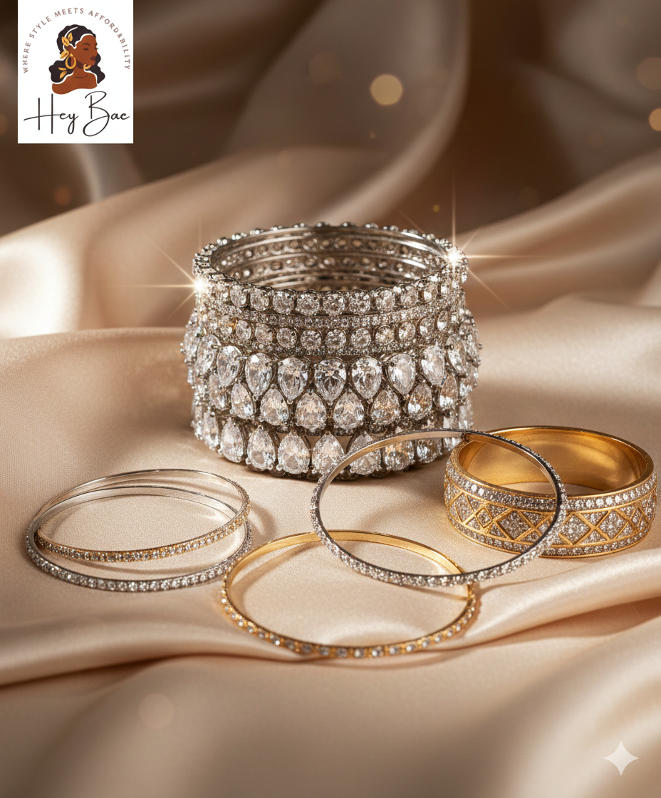 AD Bangles for Women – American Diamond CZ Bridal & Party Wear Bangles