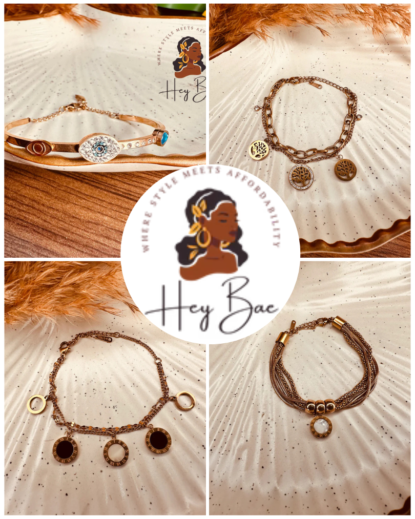Minimal chain bracelets with gold plating and AD elements – sleek daily wear jewellery