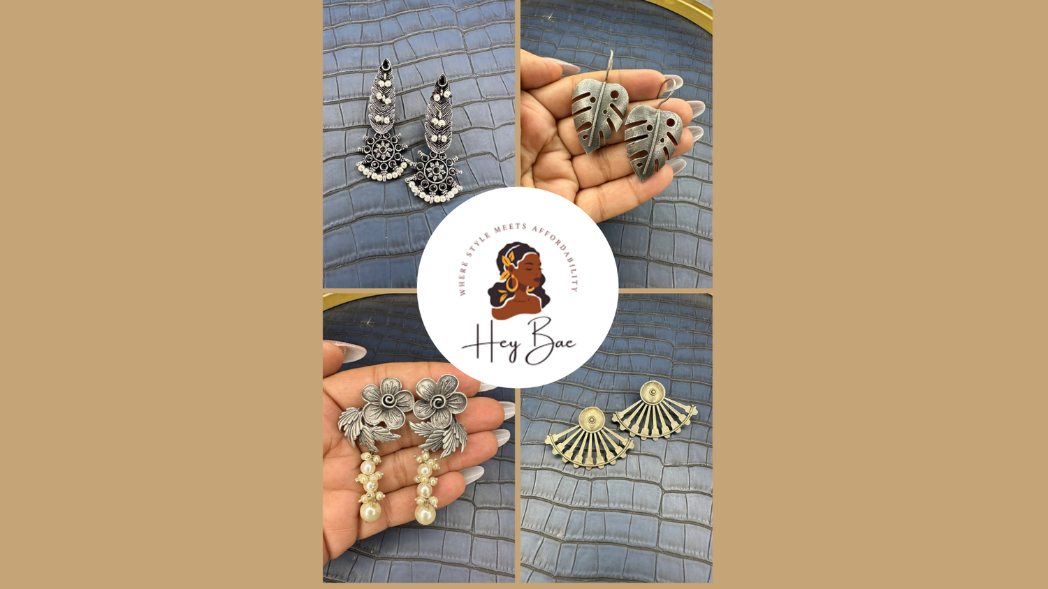 HeyBae oxidised silver jewellery collection – vintage earrings, cuffs, bangles for ethnic & fusion style
