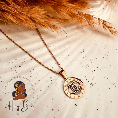 HeyBae CC Pendant & Chain Set for Women & Girls