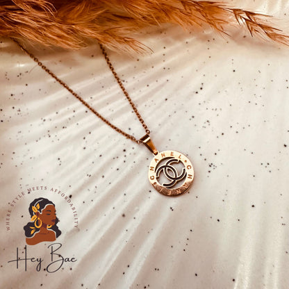 HeyBae CC Pendant & Chain Set for Women & Girls