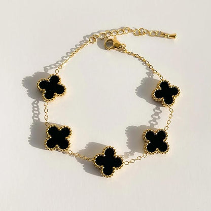 Hey Bae Clover Charm Chain Bracelet | Stylish Bracelet for Girls and Women