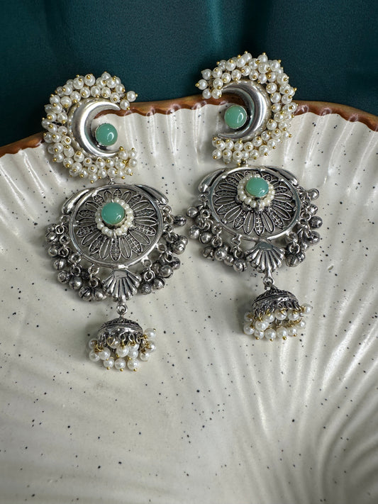 white-stone-oxidized-silver-earrings-for-women