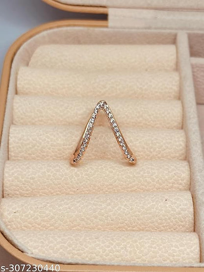 Heybae Stylish Stainless Steel Adjustable Rings for Women - Gold, Rose Gold & Silver