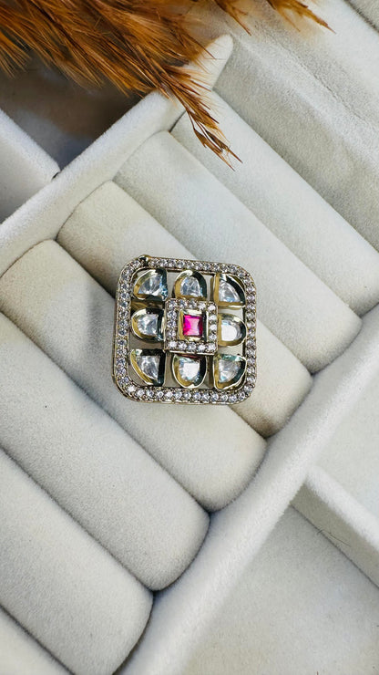 Party statement heritage polki ring