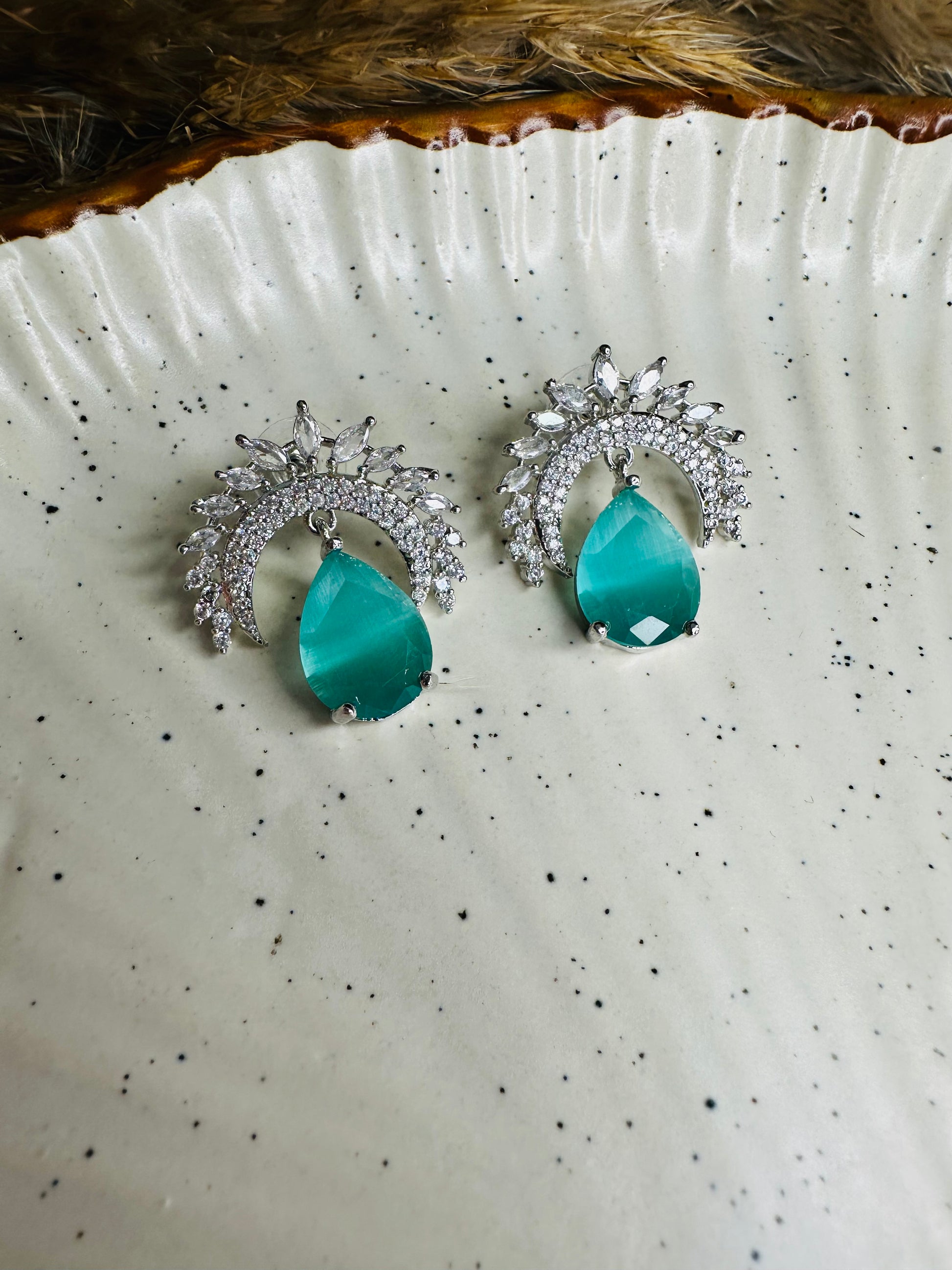 HeyBae Elegant AD Stud Teardrop Earrings in premium gift box