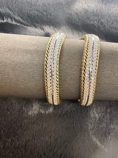 Elegant HeyBae Gold AD Designer Bangles presented in luxury packaging, ideal for weddings, festivals, and special gifts.