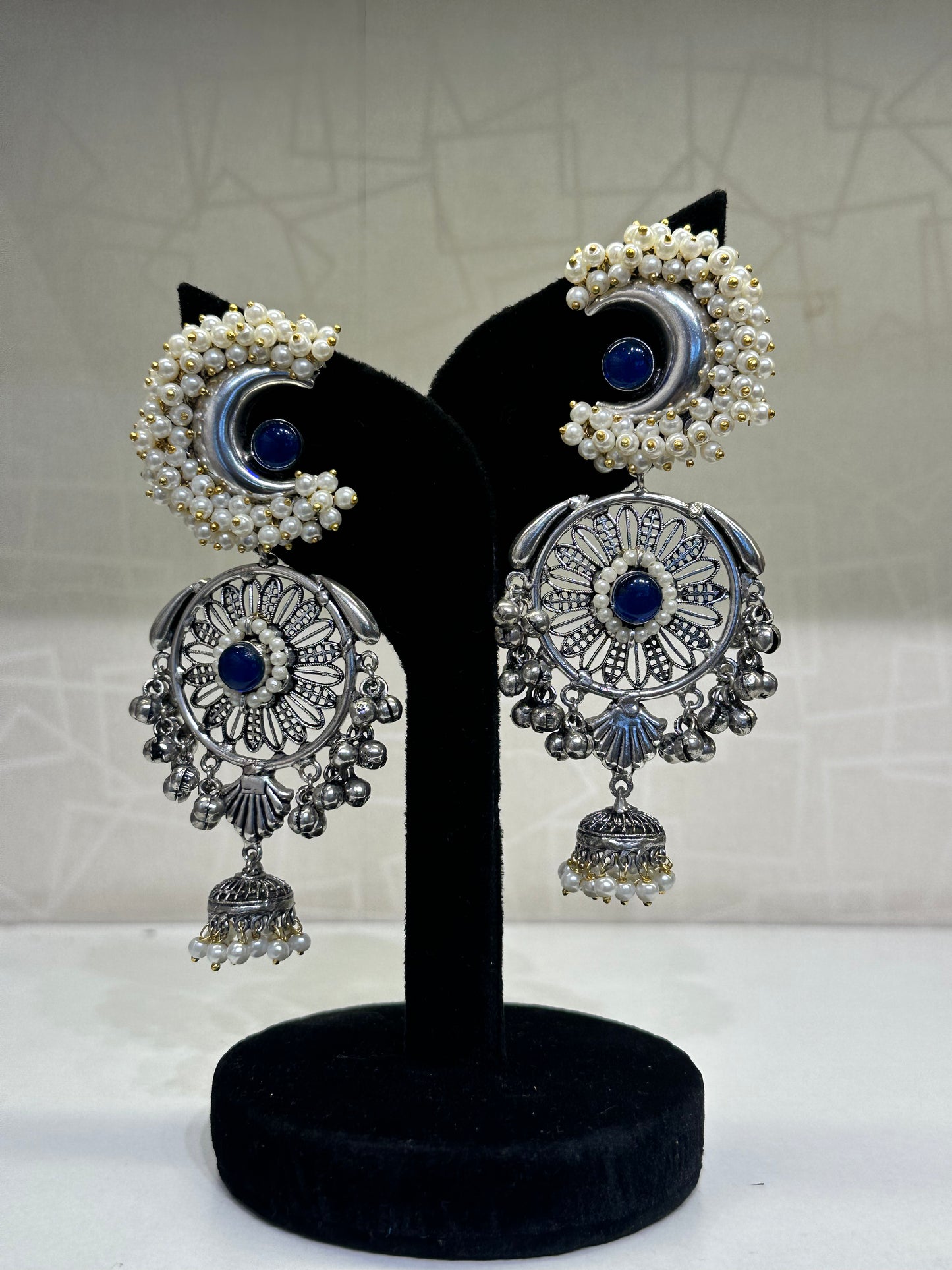 HeyBae Ethnic Long Drop Earrings with Pearl Kundan with Women