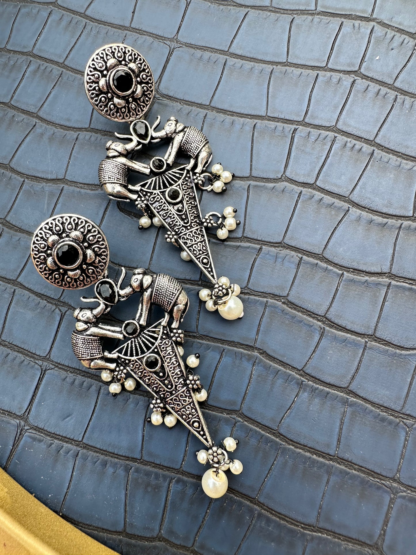 HeyBae Big Oxidised Earrings for Women – Ethnic & Western Statement Earrings