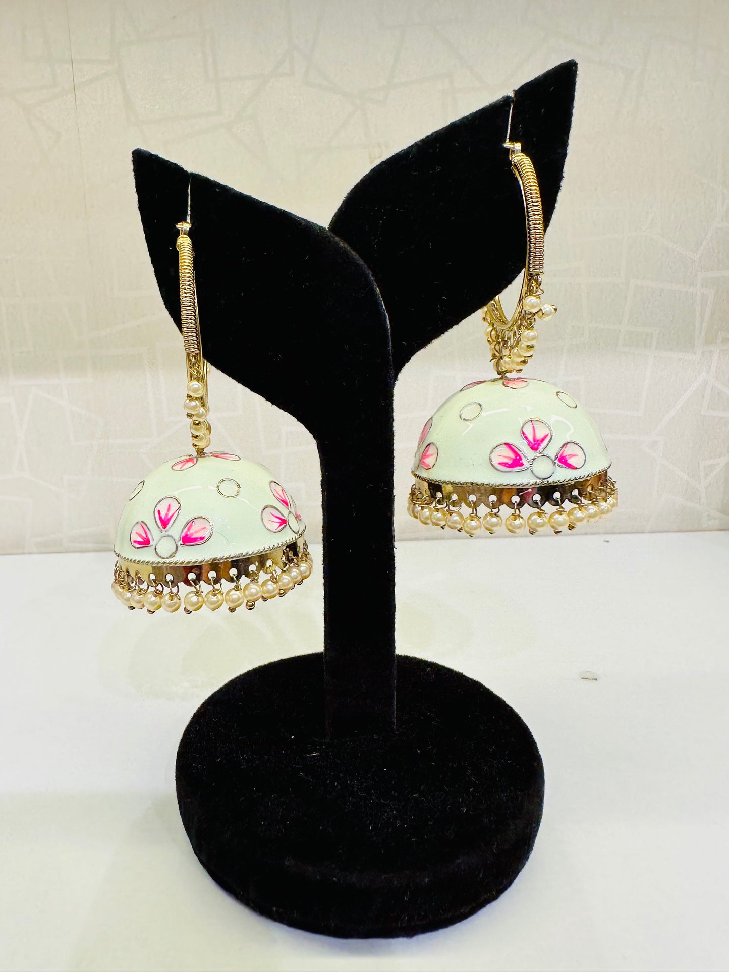 HeyBae Lightweight Ethnic Stone Jhumke Earrings - Festive Wear