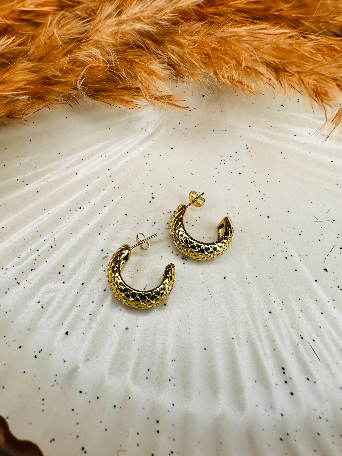 Lightweight gold hoop earrings for festive wear