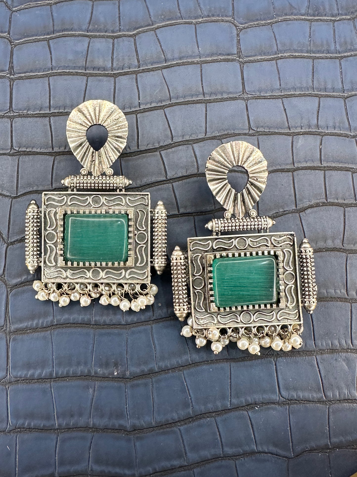 HeyBae Big Oxidised Earrings for Women – Ethnic & Western Statement Earrings