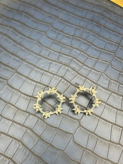 HeyBae Oxidised Circle Stud Earrings - Brass, Heavy Quality, Lightweight