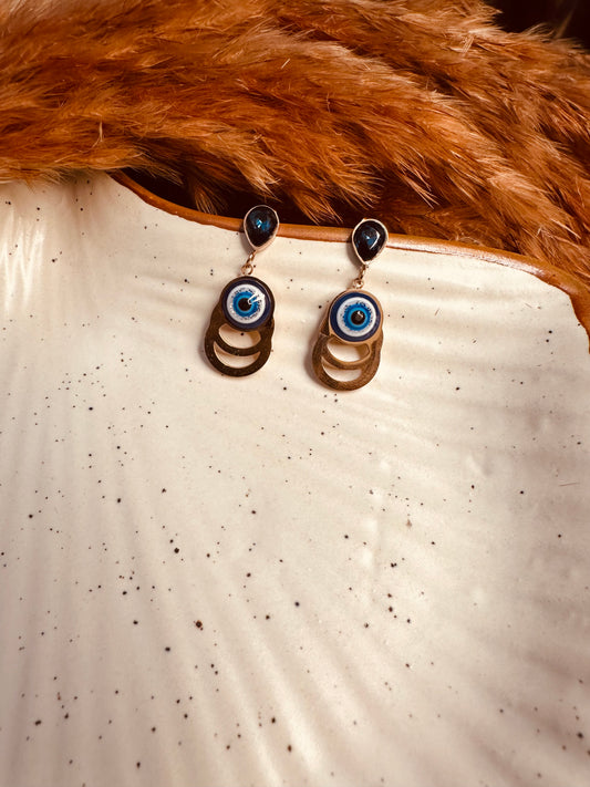 HeyBae Anti Tarnish Evil Eye Earrings | Stainless Steel Earrings for Women