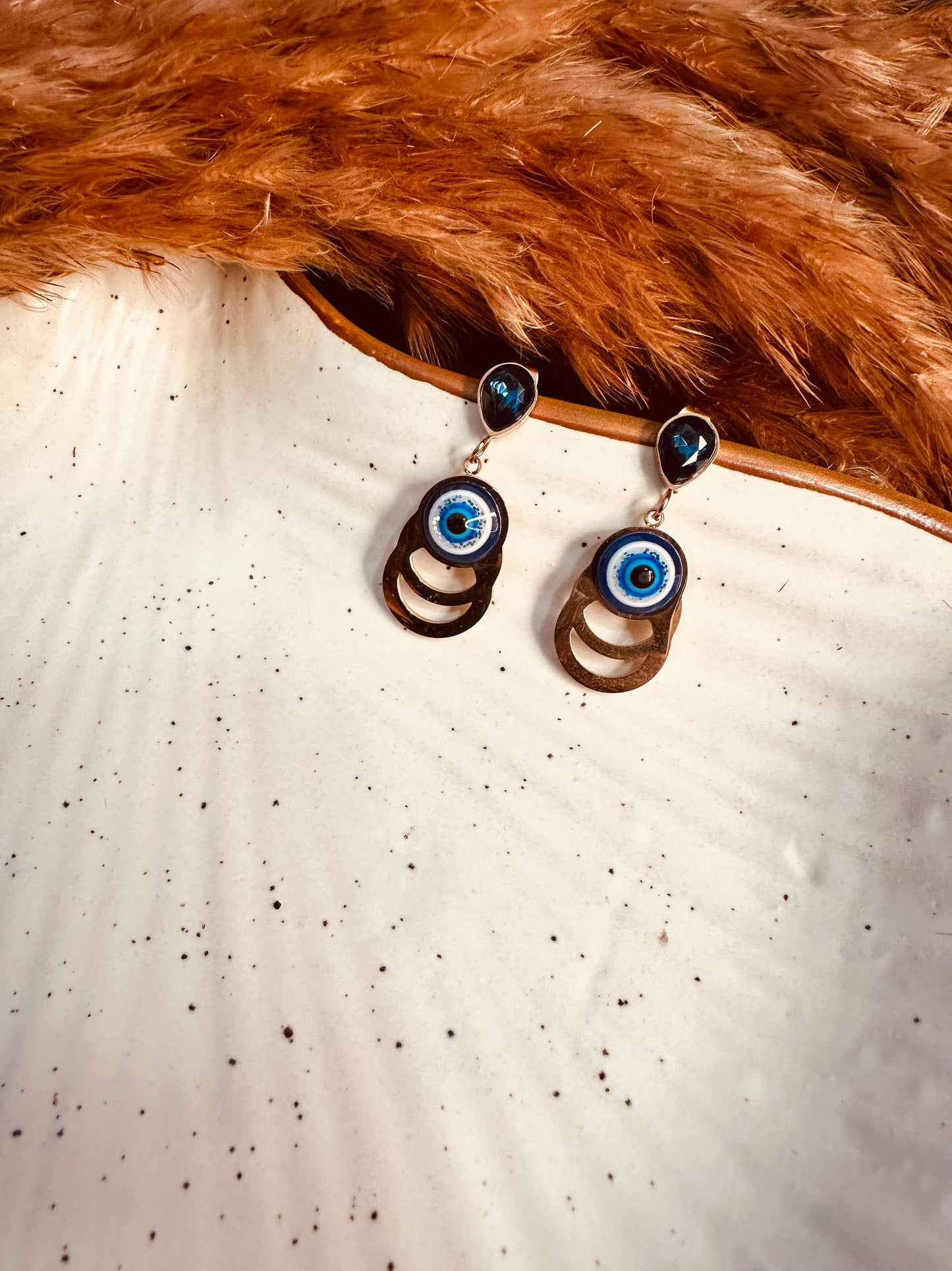 HeyBae Anti Tarnish Evil Eye Earrings | Stainless Steel Earrings for Women