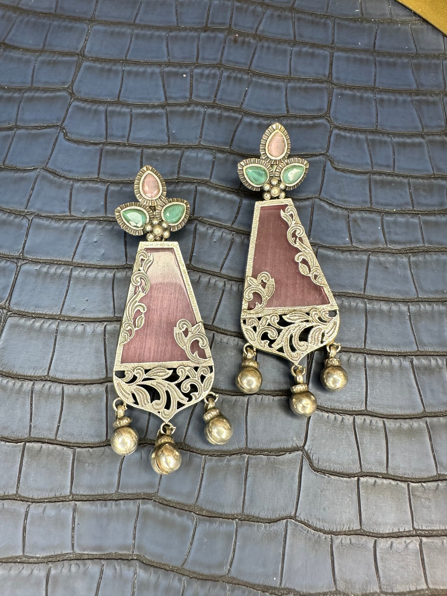 HeyBae Big Oxidised Earrings for Women – Ethnic & Western Statement Earrings