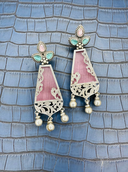 HeyBae Big Oxidised Earrings for Women – Ethnic & Western Statement Earrings