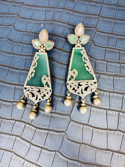 HeyBae Big Oxidised Earrings for Women – Ethnic & Western Statement Earrings