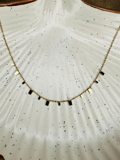 HeyBae Minimalist Gold Bar Chain Necklace | Versatile Ethnic & Western Jewelry