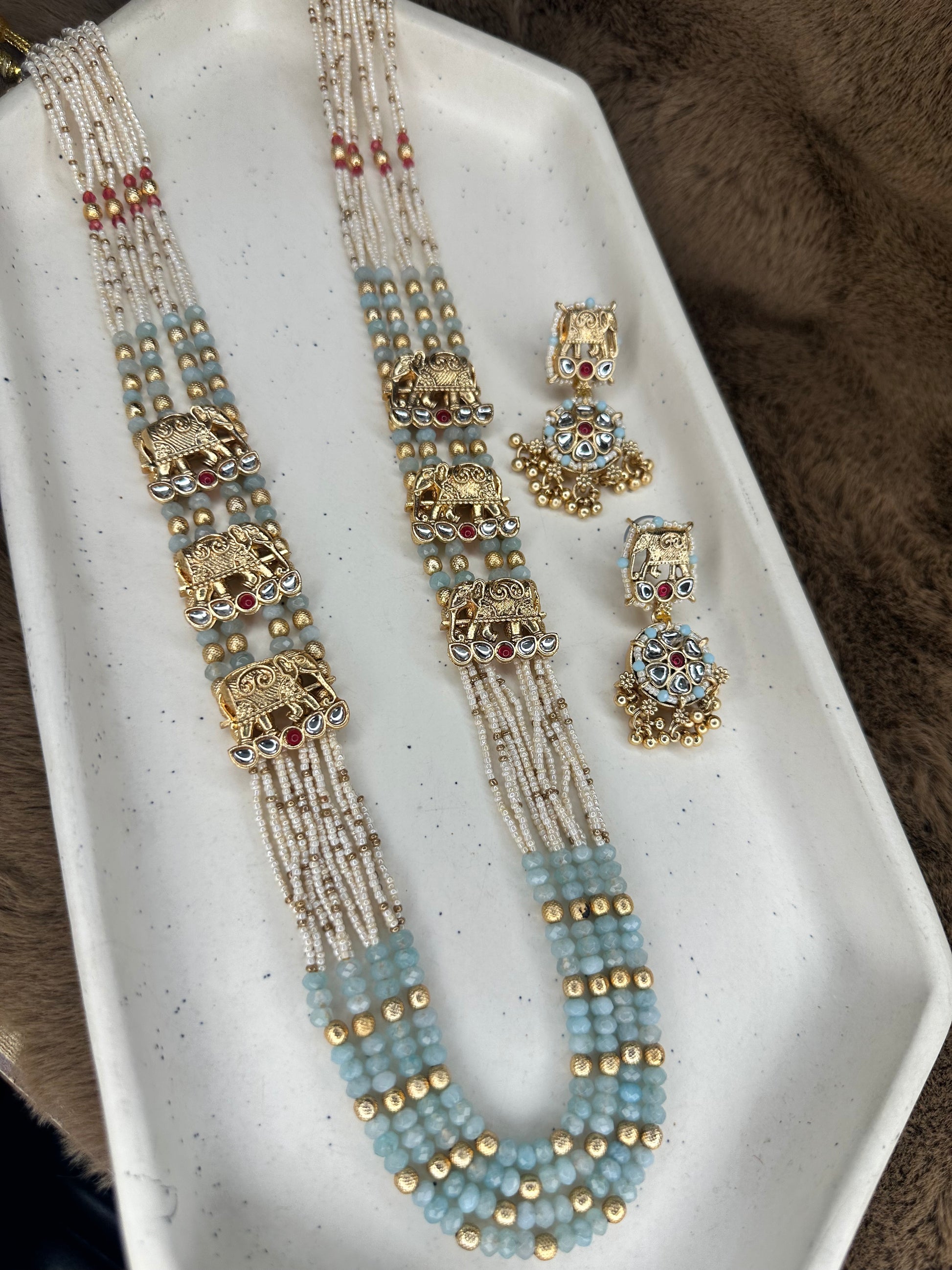 Necklace & earrings – storytelling temple jewelry