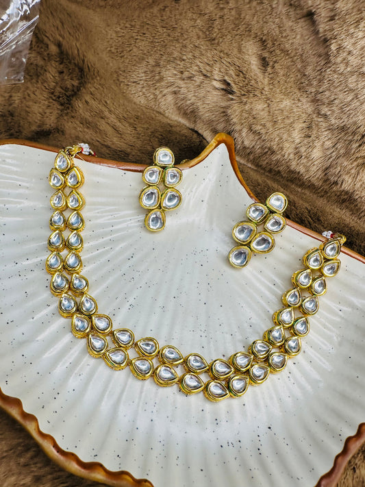 Double Line Kundan Choker Necklace – Hey Bae