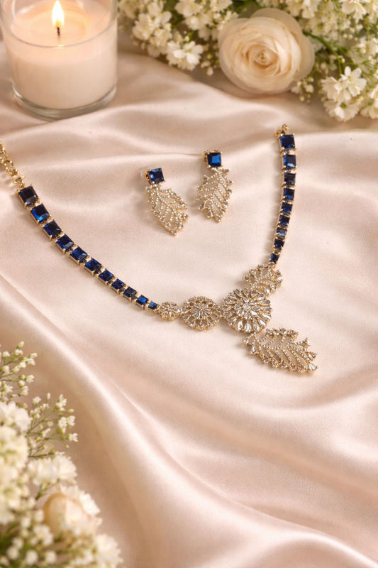 Hey Bae Sapphire Crystal Statement Necklace Set