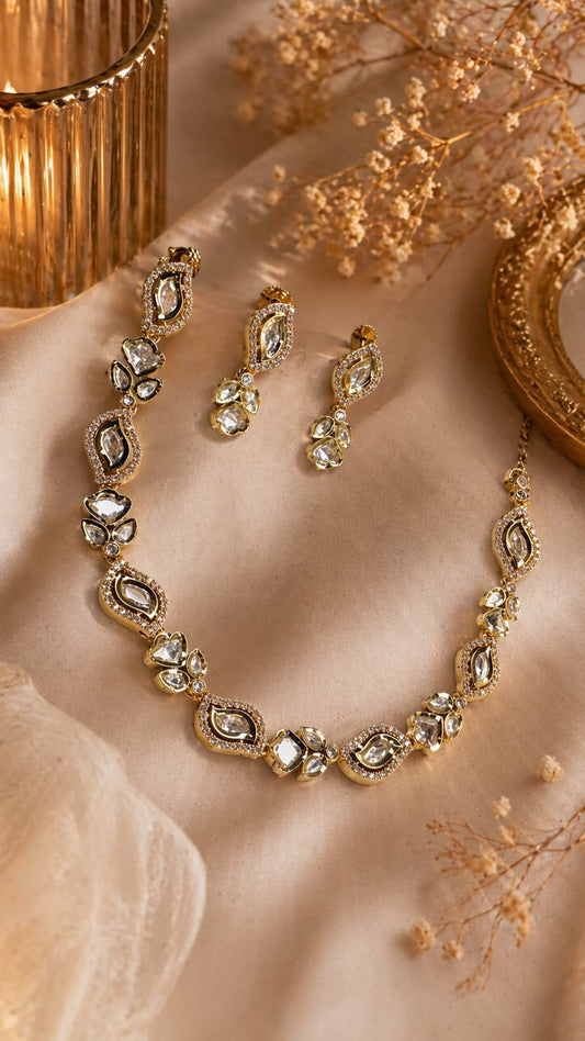 Hey bae Celeste Moissanite Necklace Set
