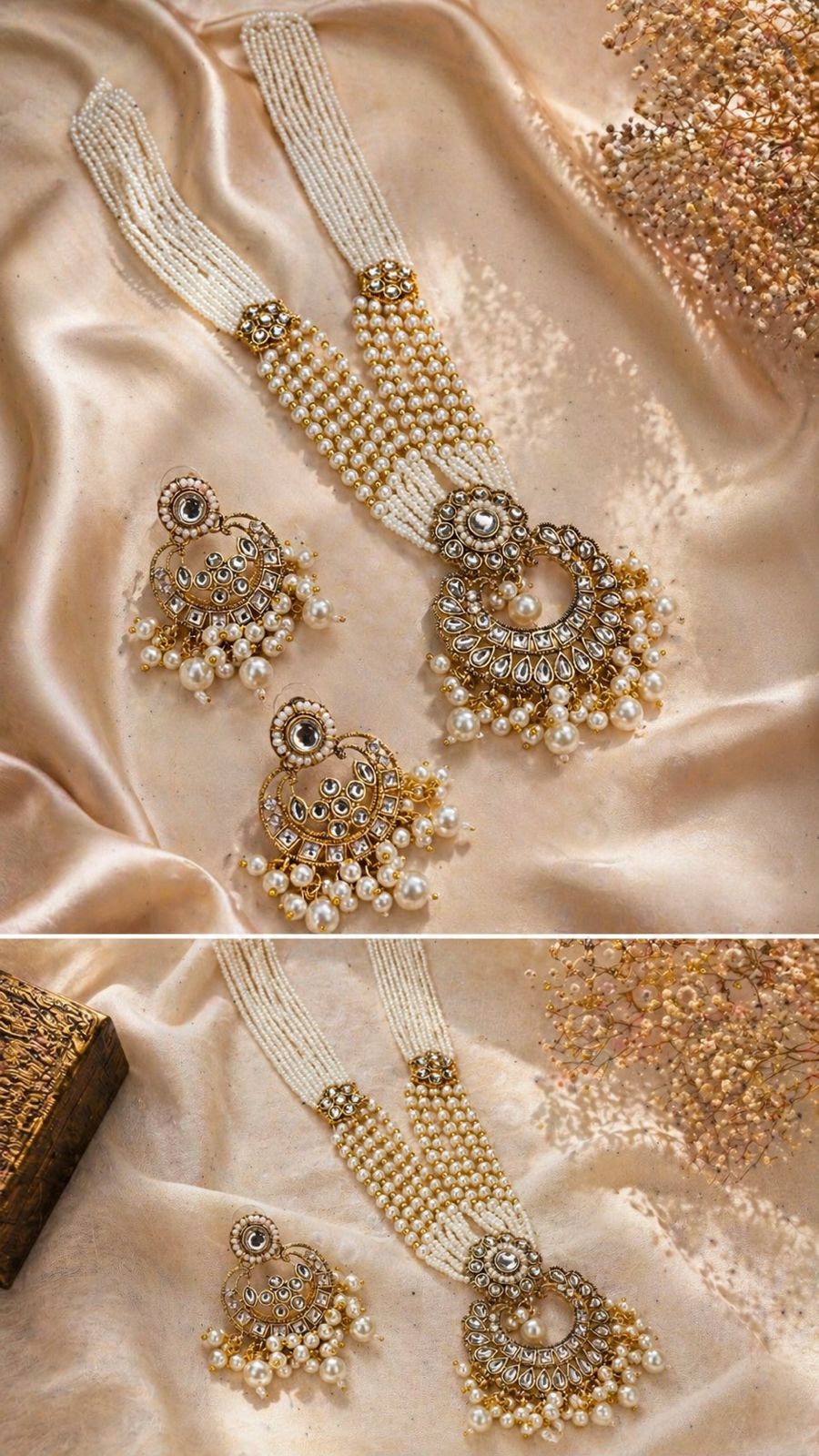 Hey Bae Noor Pearl Chandbali Necklace Set