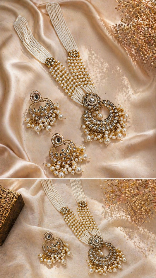Hey Bae Noor Pearl Chandbali Necklace Set
