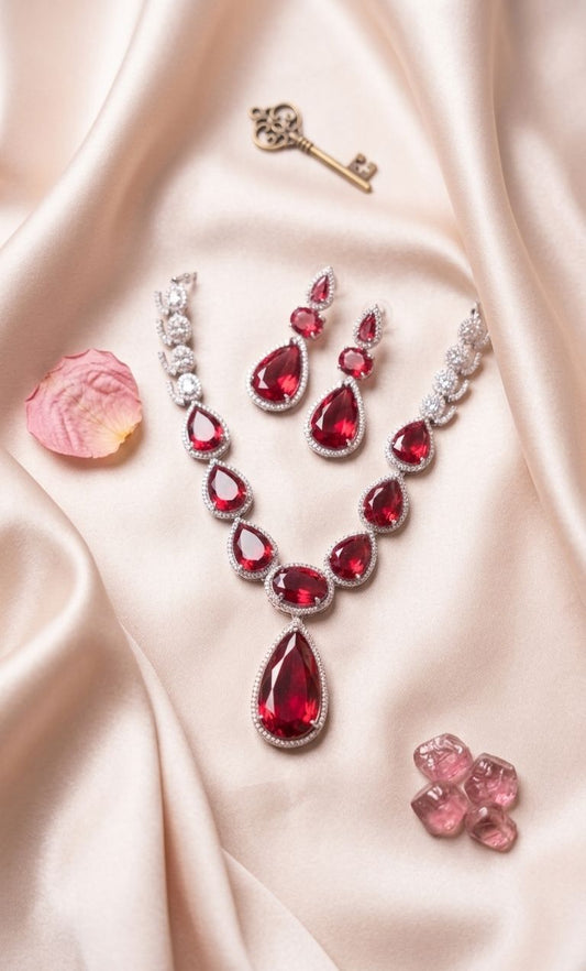 Noor-e-Ruby Necklace Set