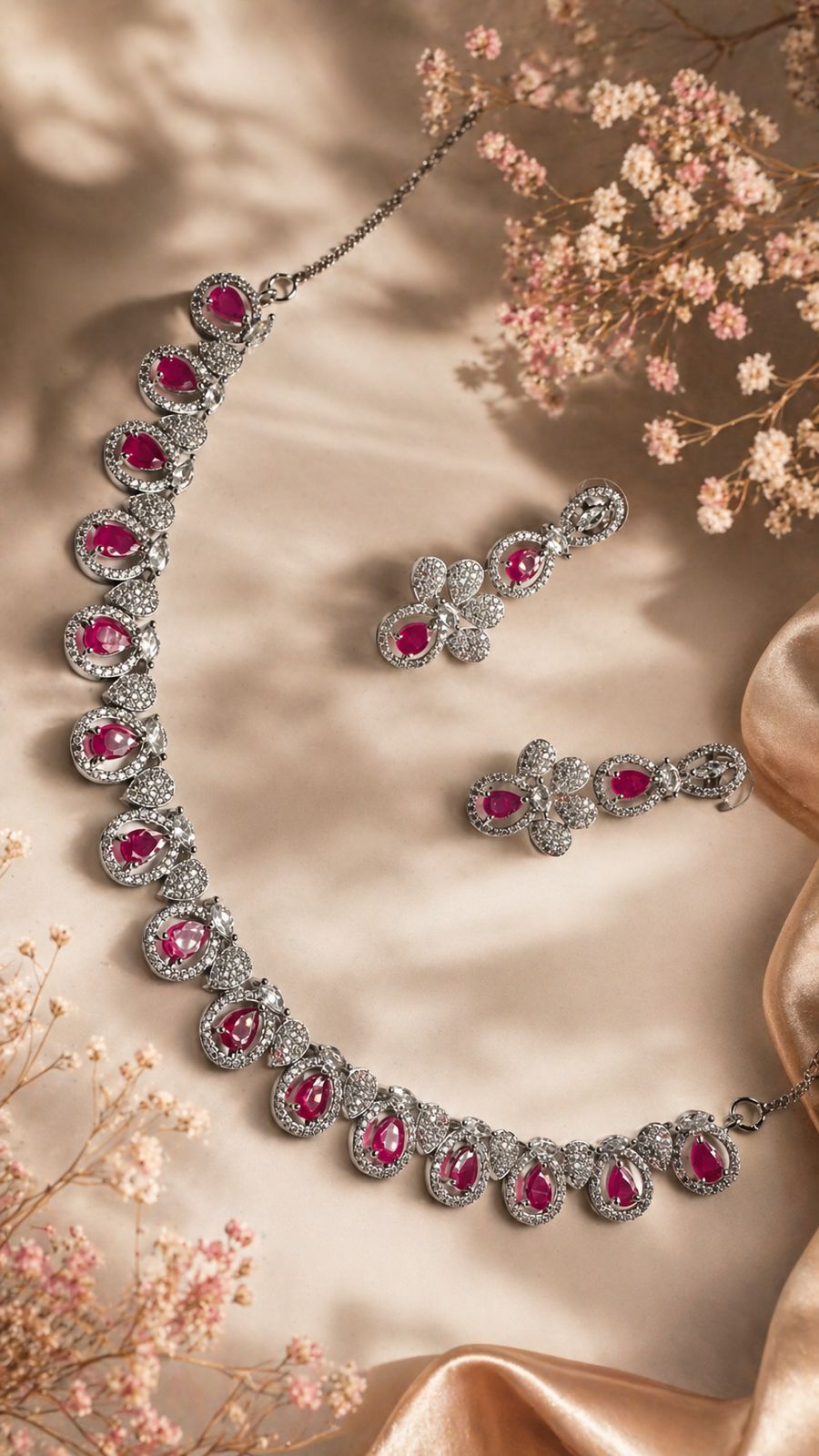 Rosette Bloom Lariat Set