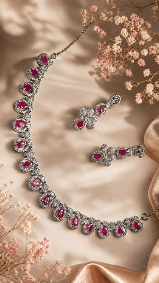 Rosette Bloom Lariat Set
