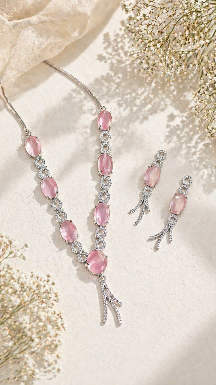 Rosé Infinity Necklace Set