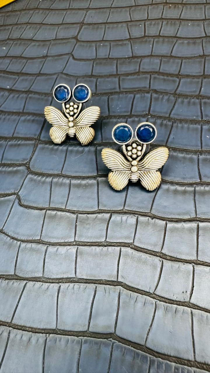 Shahi Titli Oxidised Earrings