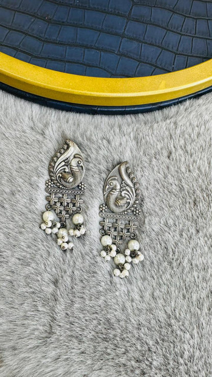 Mayurini Oxidised Earrings
