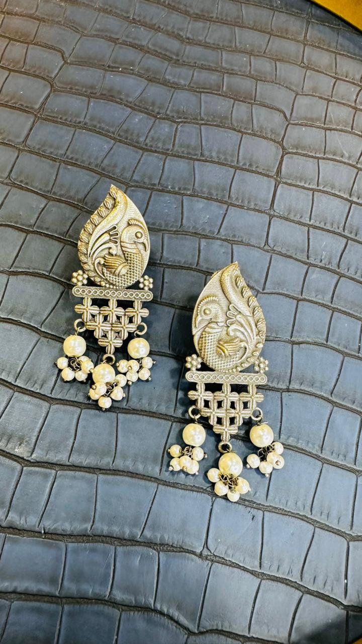 Mayurini Oxidised Earrings