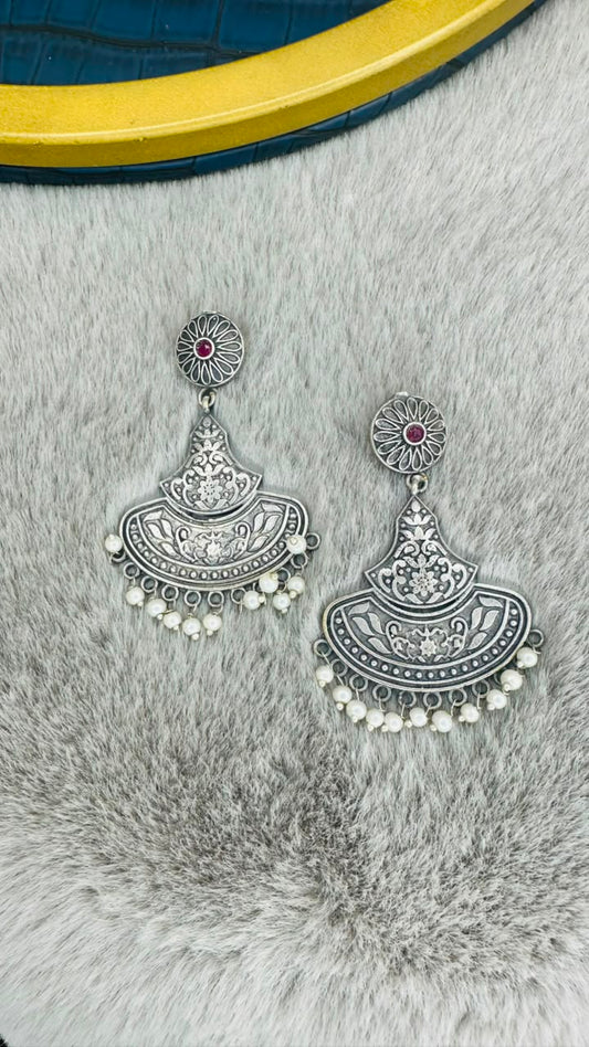 Sitara Oxidised Chandbalis