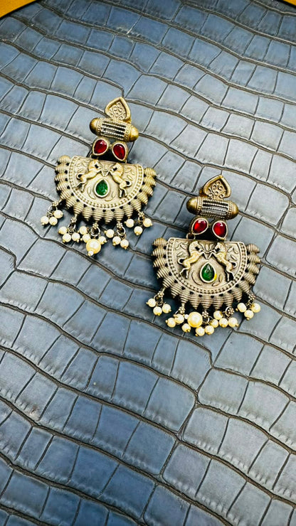 Zariya Oxidised Earrings