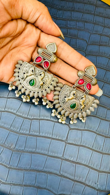 Zariya Oxidised Earrings