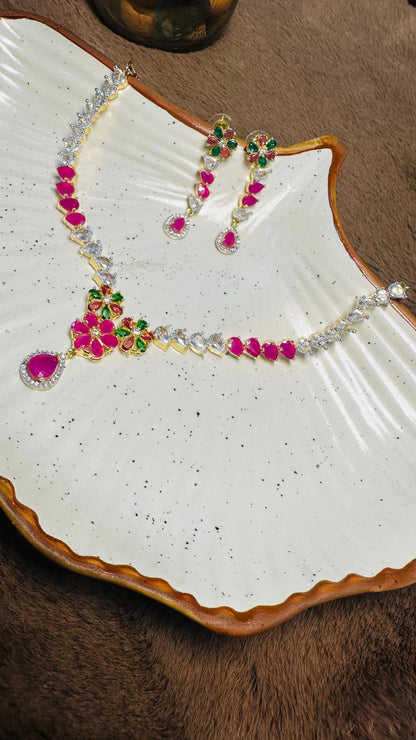 Gulnaar Blossom Necklace Set,