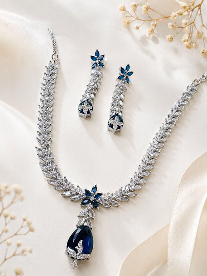 Midnight Bloom Sapphire Jewelry Set
