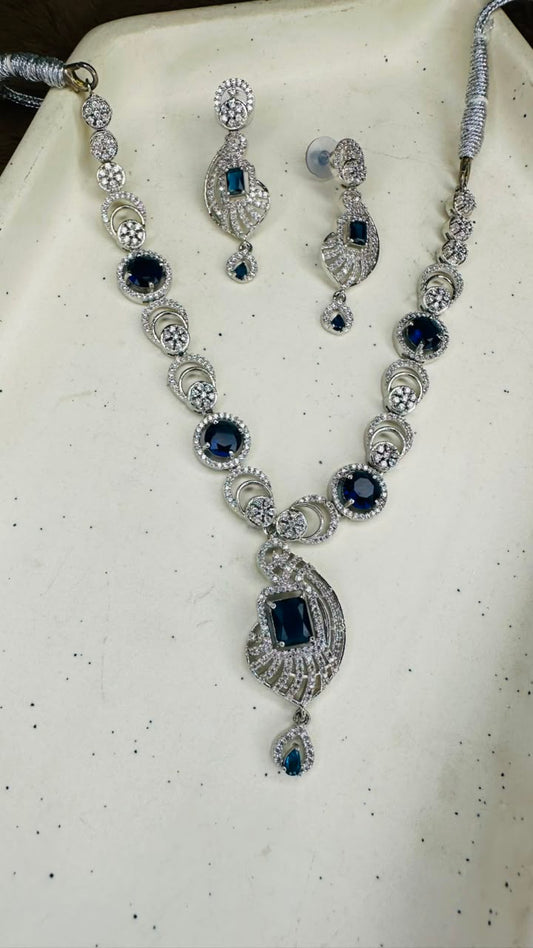 Regal Sapphire Cascade Jewelry Set