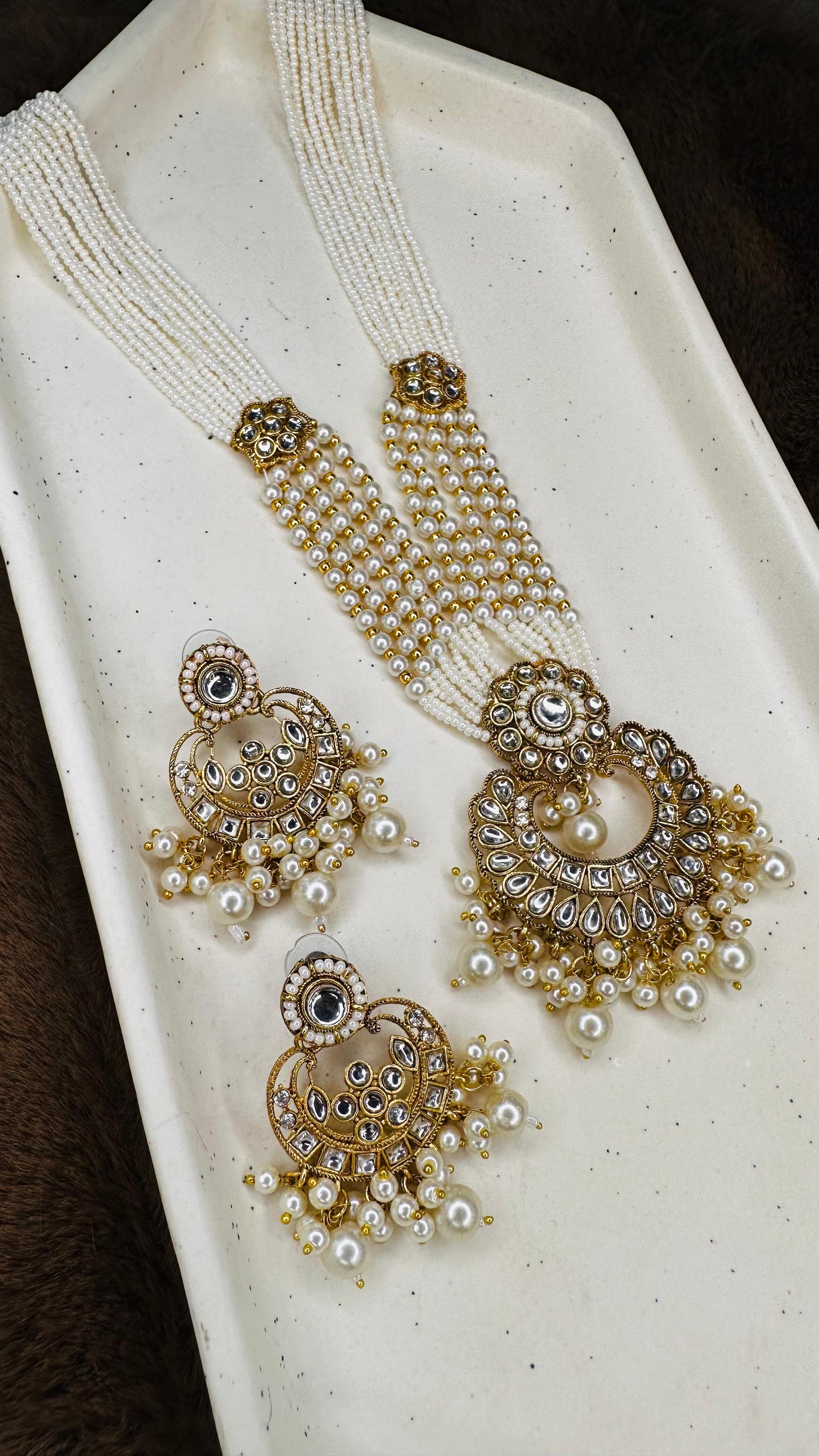 Hey Bae Noor Pearl Chandbali Necklace Set