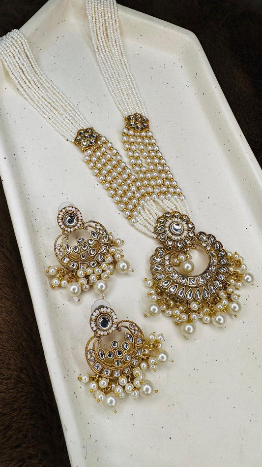 Hey Bae Noor Pearl Chandbali Necklace Set