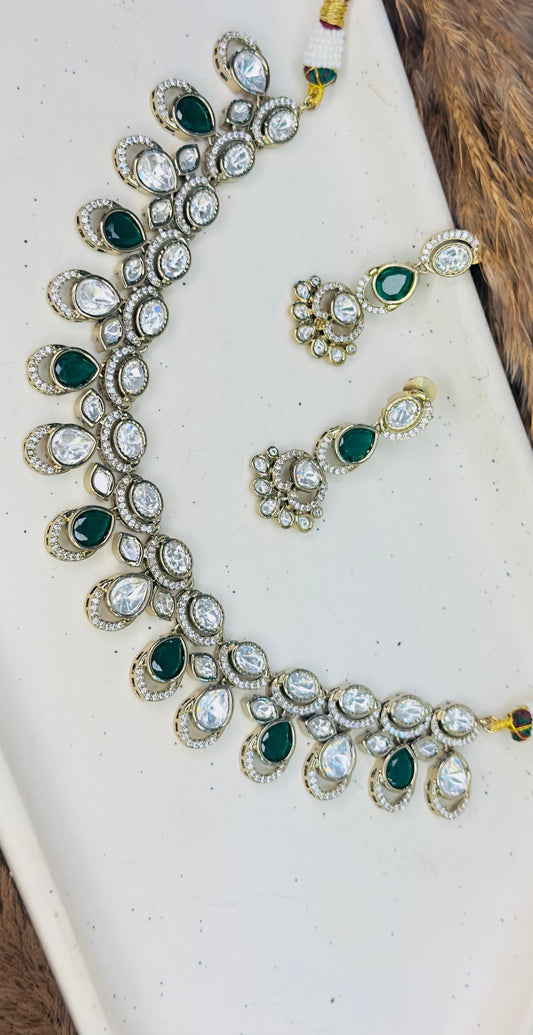 Hey Bae Emerald Elegance Moissanite Jewelry Set