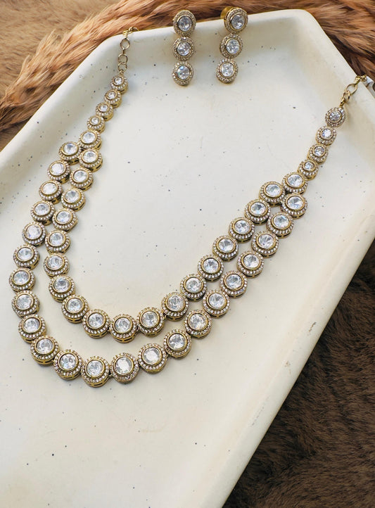 Hey Bae Classic Crystal Layered Necklace Set