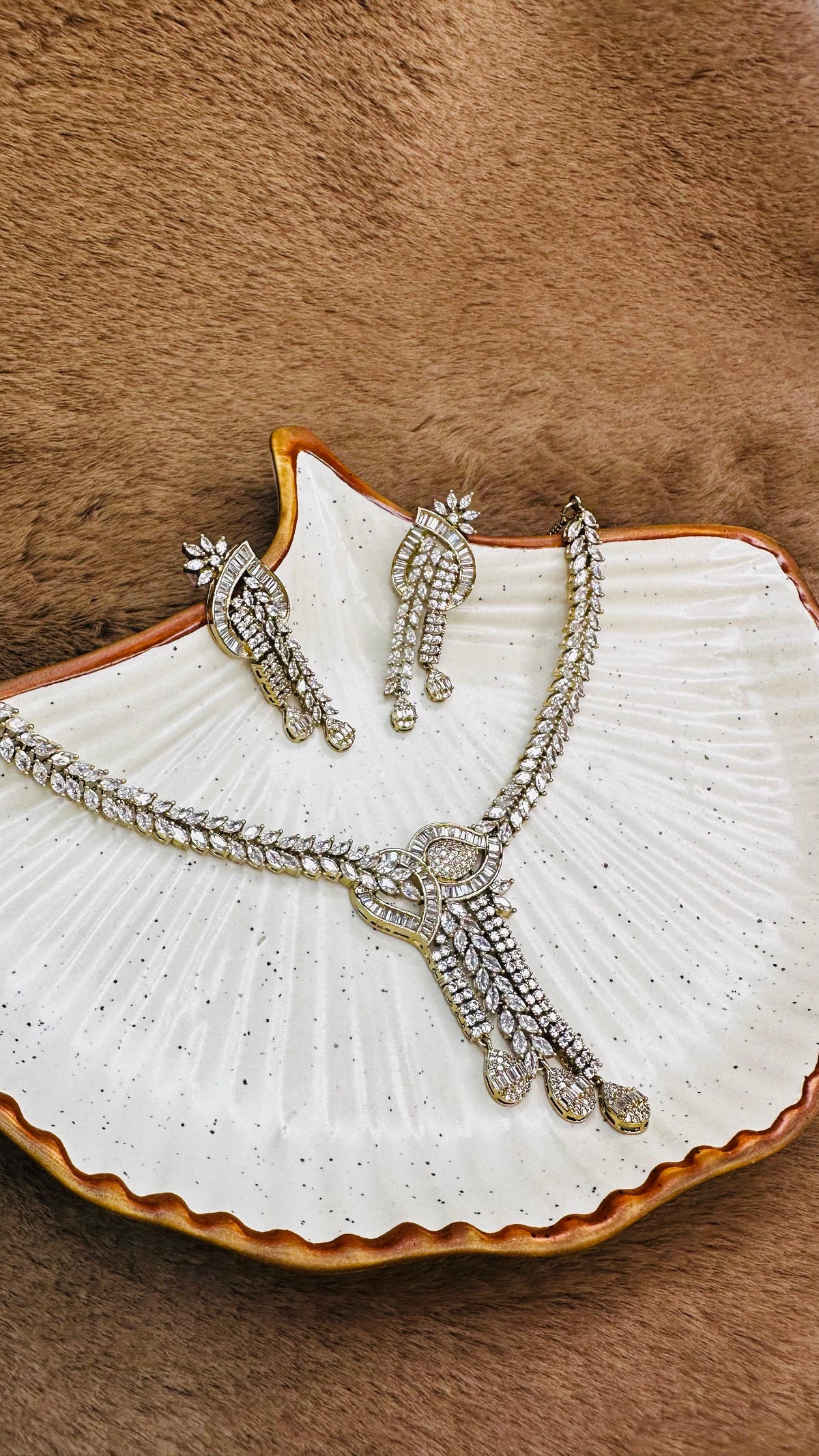 Hey Bae Crystal Cascade Bridal Jewelry Set