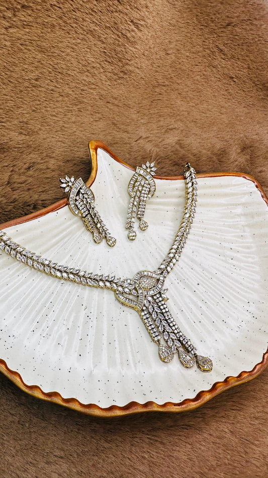 Hey Bae Crystal Cascade Bridal Jewelry Set